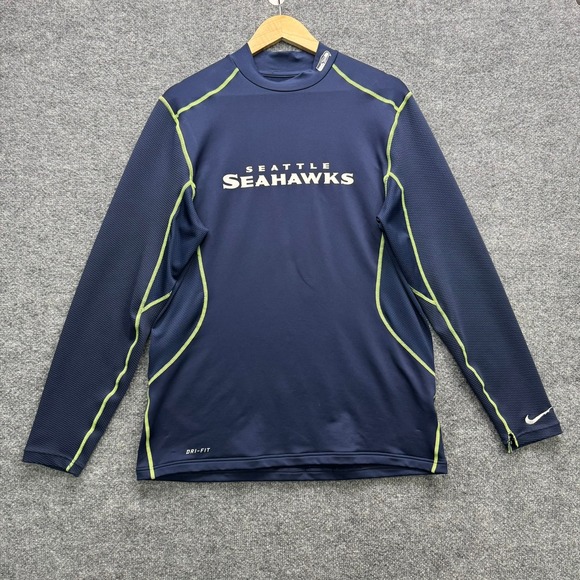 Nike Seattle Seahawks Shirt Men's L Long Sleeve Dri-FIT NFL Training Top - Picture 1 of 16